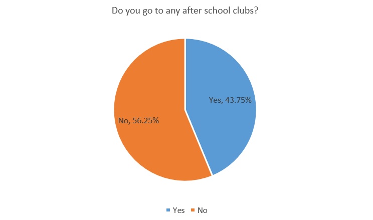 Do you go to any other after school clubs