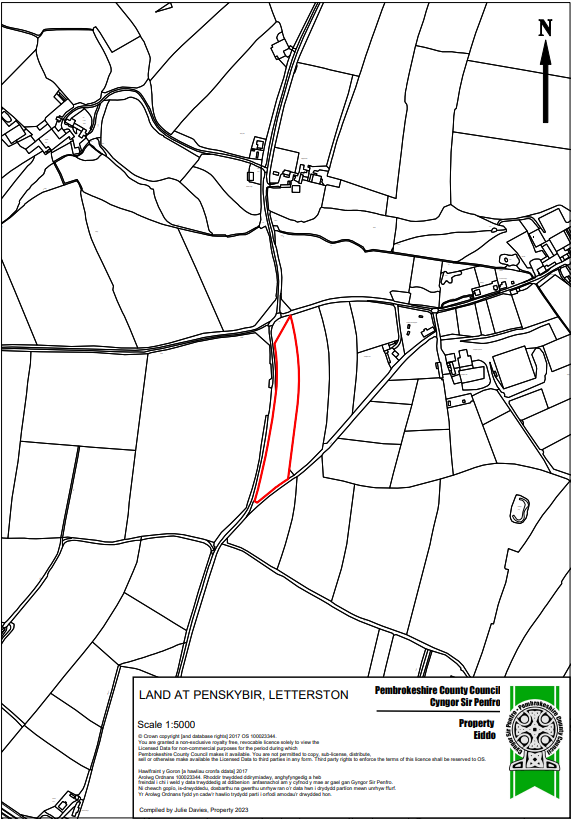 Penskybir Land, Letterston Pembrokeshire County Council